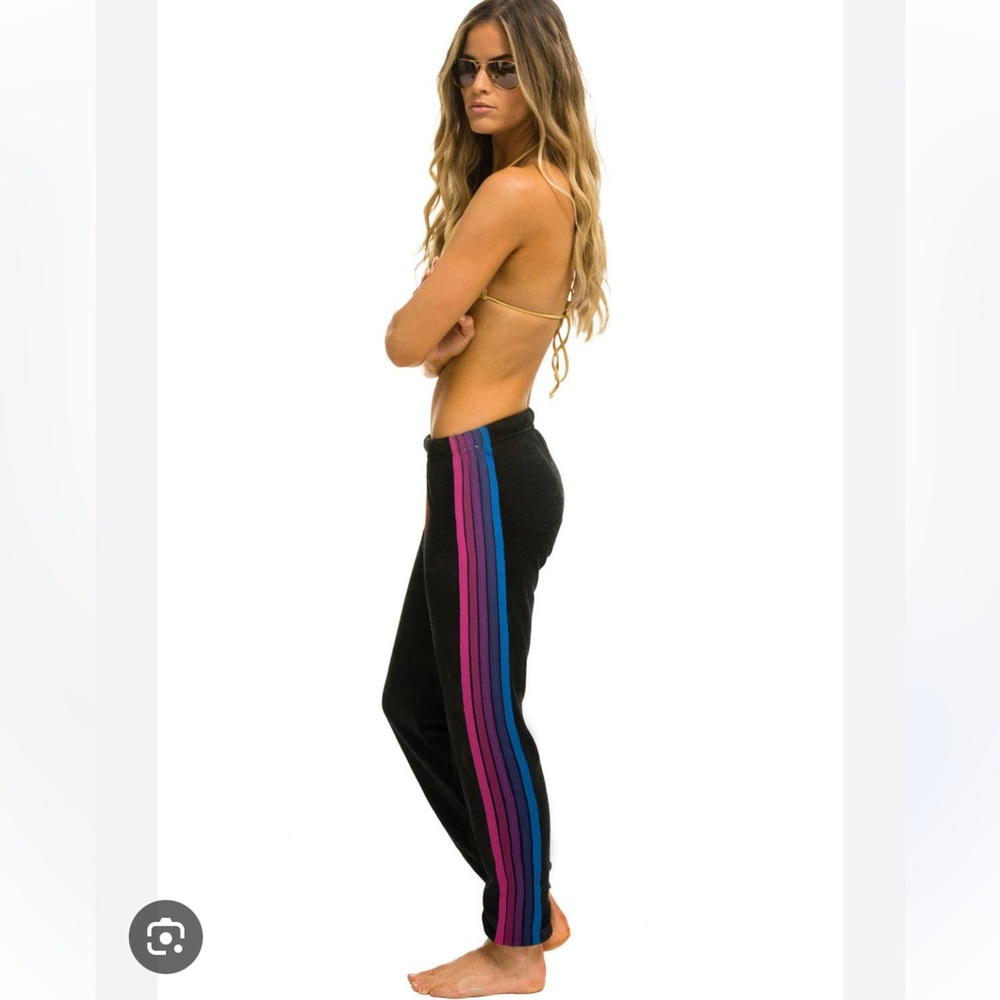 Navy Aviator Nation Stripped Sweatpants